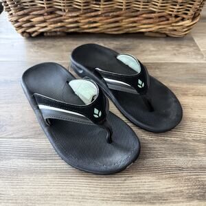 Reef Slap 3 Black Gray Flip Flop Sandals Women’s Size 6